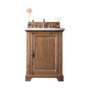 James Martin Providence 26" Single Vanity Cabinet Driftwood with 3 cm Eternal Jasmine Pearl Quartz Top 238-105-V26-DRF-3EJP