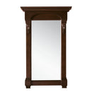 James Martin Brookfield 36" Burnished Mahogany Single Vanity with 3 cm Eternal Jasmine Pearl Quartz Top 147-114-5566-3EJP