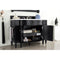 James Martin Brittany 46" Single Vanity Black Onyx with 3 cm Classic White Quartz Top 650-V46R-BKO-CLW