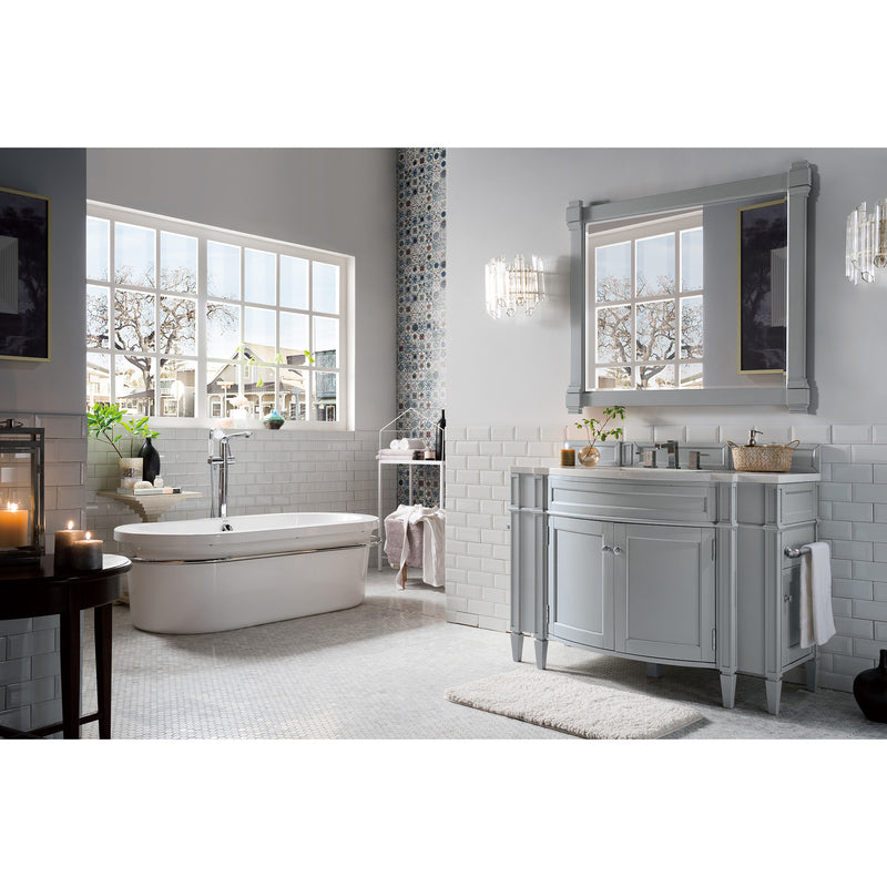 James Martin Brittany 46" Single Vanity Urban Gray with 3 cm Arctic Fall Solid Surface Top 650-V46R-UGR-AF