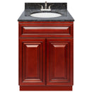 Cherry Bathroom Vanity 24", Blue Butterfly Granite Top, Faucet LB5B BB254-24CH-5B