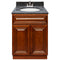 Brown Bathroom Vanity 24", Blue Butterfly Granite Top, Faucet LB5B BB254-24GN-5B