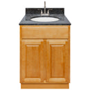 Brown Bathroom Vanity 24", Blue Butterfly Granite Top, Faucet LB6B BB254-24RC-6B