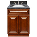 Brown Bathroom Vanity 24", Blue Butterfly Granite Top, Faucet LB4B BB258-24GN-4B