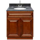 Brown Bathroom Vanity 30", Blue Butterfly Granite Top, Faucet LB6B BB314-30GN-6B