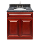 Cherry Bathroom Vanity 30", Blue Butterfly Granite Top, Faucet LB7B BB318-30CH-7B