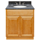 Brown Bathroom Vanity 30", Blue Butterfly Granite Top, Faucet LB4B BB318-30RC-4B