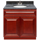 Cherry Bathroom Vanity 36", Blue Butterfly Granite Top, Faucet LB5B BB374-36CH-5B