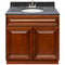 Brown Bathroom Vanity 36", Blue Butterfly Granite Top, Faucet LB5B BB374-36GN-5B