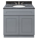 Cherry Bathroom Vanity 36", Blue Butterfly Granite Top, Faucet LB4B BB378-36CG-4B