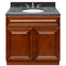 Brown Bathroom Vanity 36", Blue Butterfly Granite Top, Faucet LB4B BB378-36GN-4B