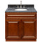 Brown Bathroom Vanity 36", Blue Butterfly Granite Top, Faucet LB7B BB378-36GN-7B