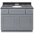 Cherry Bathroom Vanity 42", Blue Butterfly Granite Top, Faucet LB5B BB434-42CG-5B