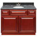 Cherry Bathroom Vanity 42", Blue Butterfly Granite Top, Faucet LB5B BB434-42CH-5B