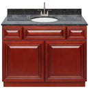 Cherry Bathroom Vanity 42", Blue Butterfly Granite Top, Faucet LB6B BB434-42CH-6B