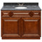 Brown Bathroom Vanity 42", Blue Butterfly Granite Top, Faucet LB3B BB434-42GN-3B