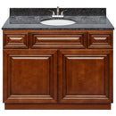 Brown Bathroom Vanity 42", Blue Butterfly Granite Top, Faucet LB5B BB434-42GN-5B