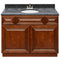 Brown Bathroom Vanity 42", Blue Butterfly Granite Top, Faucet LB5B BB434-42GN-5B