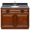 Brown Bathroom Vanity 42", Blue Butterfly Granite Top, Faucet LB6B BB434-42GN-6B