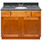 Brown Bathroom Vanity 42", Blue Butterfly Granite Top, Faucet LB3B BB434-42NP-3B