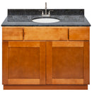 Brown Bathroom Vanity 42", Blue Butterfly Granite Top, Faucet LB6B BB434-42NP-6B