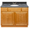 Brown Bathroom Vanity 42", Blue Butterfly Granite Top, Faucet LB3B BB434-42RC-3B