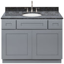 Cherry Bathroom Vanity 42", Blue Butterfly Granite Top, Faucet LB7B BB438-42CG-7B