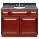 Cherry Bathroom Vanity 42", Blue Butterfly Granite Top, Faucet LB4B BB438-42CH-4B