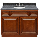 Brown Bathroom Vanity 42", Blue Butterfly Granite Top, Faucet LB4B BB438-42GN-4B