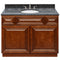 Brown Bathroom Vanity 42", Blue Butterfly Granite Top, Faucet LB4B BB438-42GN-4B