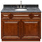 Brown Bathroom Vanity 42", Blue Butterfly Granite Top, Faucet LB7B BB438-42GN-7B