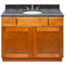 Brown Bathroom Vanity 42", Blue Butterfly Granite Top, Faucet LB4B BB438-42NP-4B