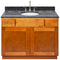 Brown Bathroom Vanity 42", Blue Butterfly Granite Top, Faucet LB7B BB438-42NP-7B