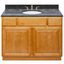 Brown Bathroom Vanity 42", Blue Butterfly Granite Top, Faucet LB4B BB438-42RC-4B