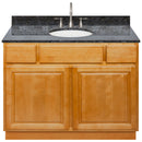 Brown Bathroom Vanity 42", Blue Butterfly Granite Top, Faucet LB7B BB438-42RC-7B