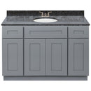 Cherry Bathroom Vanity 48", Blue Butterfly Granite Top, Faucet LB3B BB494-48CG-3B