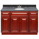 Cherry Bathroom Vanity 48", Blue Butterfly Granite Top, Faucet LB5B BB494-48CH-5B