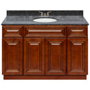 Brown Bathroom Vanity 48", Blue Butterfly Granite Top, Faucet LB3B BB494-48GN-3B