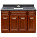 Brown Bathroom Vanity 48", Blue Butterfly Granite Top, Faucet LB5B BB494-48GN-5B