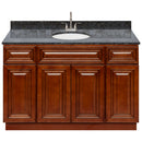 Brown Bathroom Vanity 48", Blue Butterfly Granite Top, Faucet LB6B BB494-48GN-6B