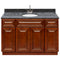 Brown Bathroom Vanity 48", Blue Butterfly Granite Top, Faucet LB6B BB494-48GN-6B