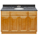 Brown Bathroom Vanity 48", Blue Butterfly Granite Top, Faucet LB5B BB494-48RC-5B