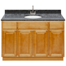 Brown Bathroom Vanity 48", Blue Butterfly Granite Top, Faucet LB6B BB494-48RC-6B