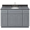 Cherry Bathroom Vanity 48", Blue Butterfly Granite Top, Faucet LB7B BB498-48CG-7B