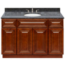 Brown Bathroom Vanity 48", Blue Butterfly Granite Top, Faucet LB4B BB498-48GN-4B