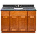 Brown Bathroom Vanity 48", Blue Butterfly Granite Top, Faucet LB4B BB498-48NP-4B