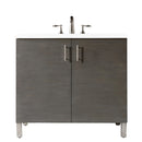 James Martin Metropolitan 36" Single Vanity Silver Oak with 3 cm Classic White Quartz Top 850-V36-SOK-3CLW