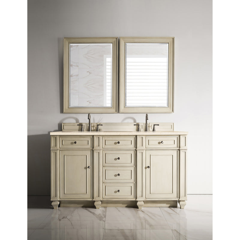 James Martin Bristol 60" Double Vanity Vintage Vanilla with 3 cm Eternal Marfil Quartz Top 157-V60D-VV-3EMR