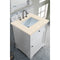 James Martin Savannah 26" Single Vanity Cabinet Bright White with 3 cm Eternal Marfil Quartz Top 238-104-V26-BW-3EMR