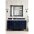 James Martin Brittany 60" Victory Blue Single Vanity with 3 cm Ethereal Noctis Quartz Top 650-V60S-VBL-3ENC